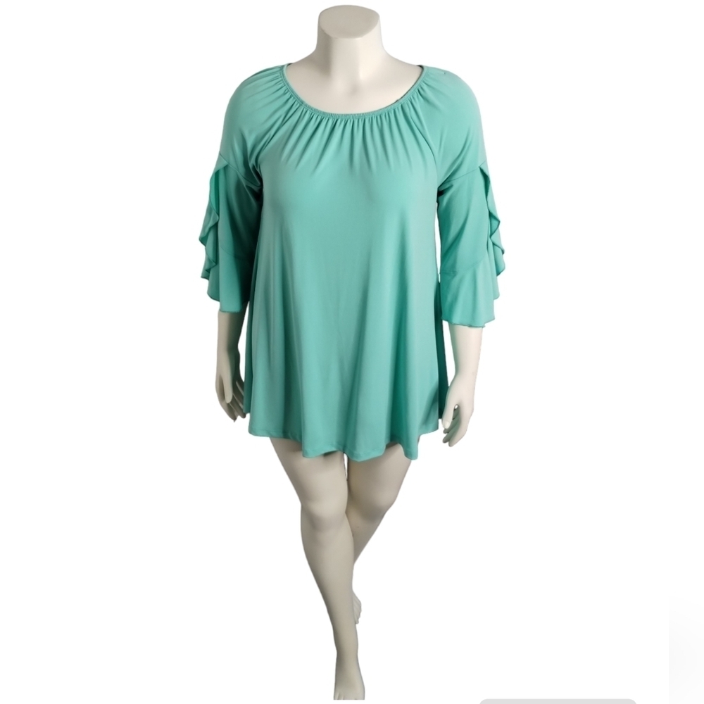 Mutiples Off The Shoulder Beachy Resortwear Womens Sz Medium Flutter Sleeve Top